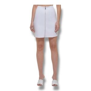 DKNY White Mini Pencil Skirt Casual
